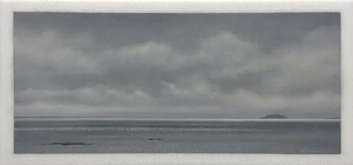 Shades of Gray | 6"x12" | Oil on Marble (Sold)